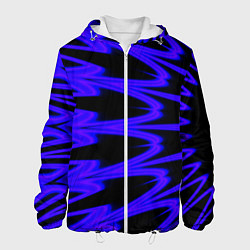 Куртка с капюшоном мужская Color neon blue, цвет: 3D-белый