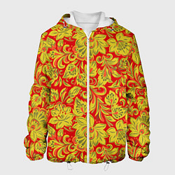 Куртка с капюшоном мужская Хохлома, цвет: 3D-белый