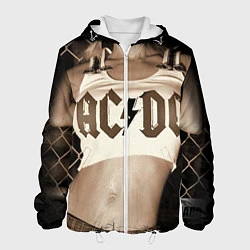 Куртка с капюшоном мужская AC/DC Girl, цвет: 3D-белый
