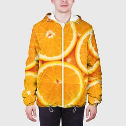 Куртка с капюшоном мужская Апельсин, цвет: 3D-белый — фото 2