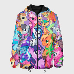 Куртка с капюшоном мужская My Little Pony, цвет: 3D-черный