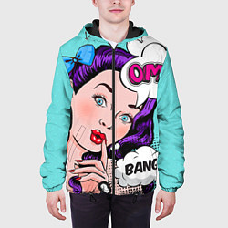 Куртка с капюшоном мужская PO ART, цвет: 3D-черный — фото 2