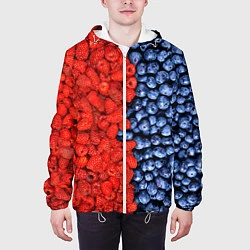 Куртка с капюшоном мужская Ягодка, цвет: 3D-белый — фото 2