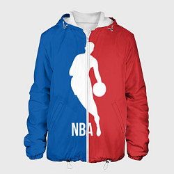 Куртка с капюшоном мужская Эмблема NBA, цвет: 3D-белый