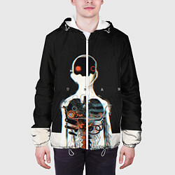 Куртка с капюшоном мужская Three Days Grace: Skeleton, цвет: 3D-белый — фото 2