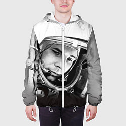 Куртка с капюшоном мужская Юрий Гагарин, цвет: 3D-белый — фото 2