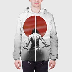 Куртка с капюшоном мужская Ярость самурая, цвет: 3D-белый — фото 2