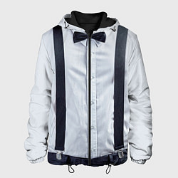 Куртка с капюшоном мужская Рубашка с подтяжками, цвет: 3D-черный