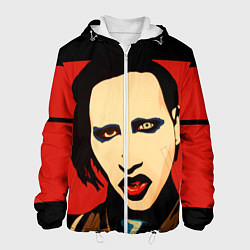Куртка с капюшоном мужская Mаrilyn Manson, цвет: 3D-белый