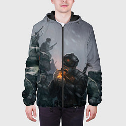 Куртка с капюшоном мужская Солдаты, цвет: 3D-черный — фото 2