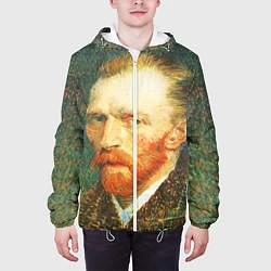 Куртка с капюшоном мужская Ван Гог, цвет: 3D-белый — фото 2