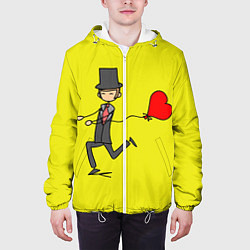 Куртка с капюшоном мужская Навстречу любви, цвет: 3D-белый — фото 2