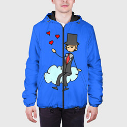 Куртка с капюшоном мужская Вечная любовь, цвет: 3D-черный — фото 2