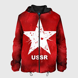 Куртка с капюшоном мужская USSR Star, цвет: 3D-черный