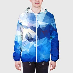 Куртка с капюшоном мужская Абстракция, цвет: 3D-белый — фото 2