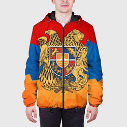 Куртка с капюшоном мужская Армения, цвет: 3D-черный — фото 2