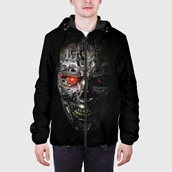 Куртка с капюшоном мужская Terminator Skull, цвет: 3D-черный — фото 2