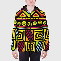 Куртка с капюшоном мужская Африка, цвет: 3D-черный — фото 2