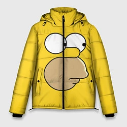 Куртка зимняя мужская Лицо Гомера, цвет: 3D-черный
