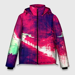 Куртка зимняя мужская Брызги красок, цвет: 3D-красный