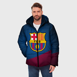 Куртка зимняя мужская FCB Barcelona, цвет: 3D-черный — фото 2