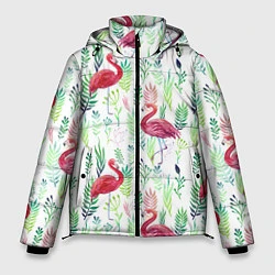Мужская зимняя куртка Цветы и бабочки 2