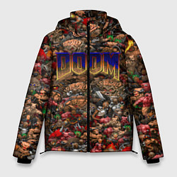 Куртка зимняя мужская DOOM: Pixel Monsters, цвет: 3D-светло-серый