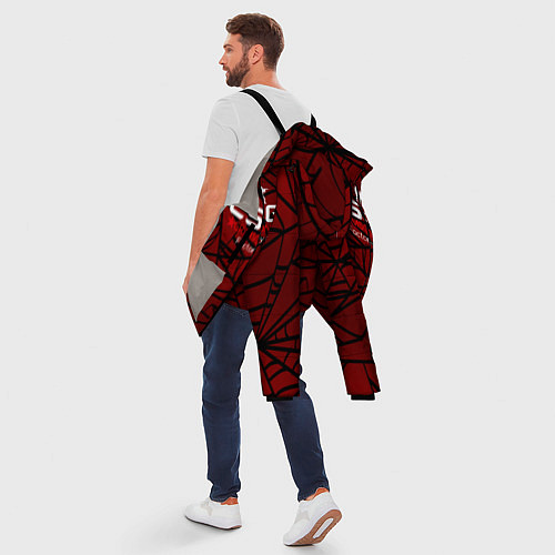 Мужская зимняя куртка Cs:go - Crimson Web Style Factory New Кровавая пау / 3D-Светло-серый – фото 5