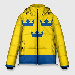 Куртка зимняя мужская Сборная Швеции: домашняя форма, цвет: 3D-черный