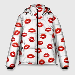 Куртка зимняя мужская Поцелуйчики, цвет: 3D-черный