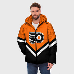 Куртка зимняя мужская NHL: Philadelphia Flyers, цвет: 3D-черный — фото 2