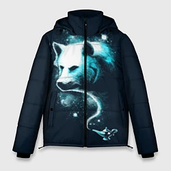 Куртка зимняя мужская Галактический волк, цвет: 3D-черный