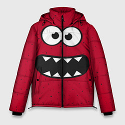 Куртка зимняя мужская Веселый монстрик, цвет: 3D-красный