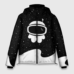 Куртка зимняя мужская Маленький космонавт, цвет: 3D-красный