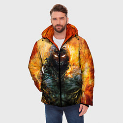 Куртка зимняя мужская Disturbed: Monster Flame, цвет: 3D-красный — фото 2