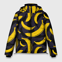 Куртка зимняя мужская Бананы, цвет: 3D-черный