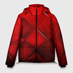 Куртка зимняя мужская Red squares, цвет: 3D-черный