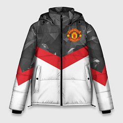 Куртка зимняя мужская Man United FC: Grey Polygons, цвет: 3D-светло-серый