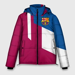 Куртка зимняя мужская FC Barcelona 2018, цвет: 3D-черный
