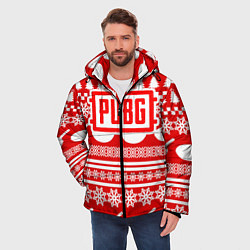 Куртка зимняя мужская PUBG: New Year, цвет: 3D-красный — фото 2
