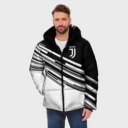 Куртка зимняя мужская FC Juventus: B&W Line, цвет: 3D-красный — фото 2
