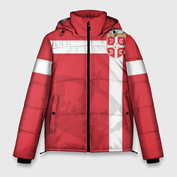 Куртка зимняя мужская Сборная Сербии, цвет: 3D-черный