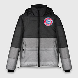 Куртка зимняя мужская ФК Бавария: Серый стиль, цвет: 3D-черный