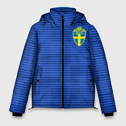 Куртка зимняя мужская Сборная Швеции: Гостевая ЧМ-2018, цвет: 3D-светло-серый