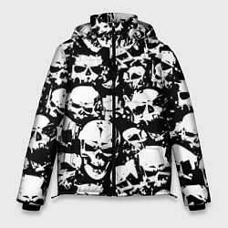 Куртка зимняя мужская Черепа ужаса, цвет: 3D-черный
