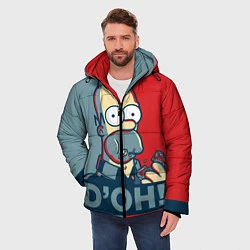 Куртка зимняя мужская Homer Simpson DOH!, цвет: 3D-черный — фото 2
