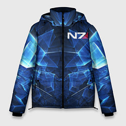 Куртка зимняя мужская Mass Effect: Blue Armor N7, цвет: 3D-черный