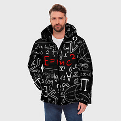 Куртка зимняя мужская Формулы физики, цвет: 3D-красный — фото 2