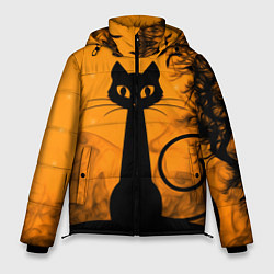 Куртка зимняя мужская Halloween Cat, цвет: 3D-красный