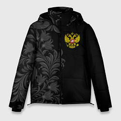 Куртка зимняя мужская Герб России и орнамент, цвет: 3D-красный